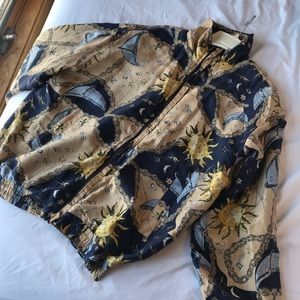 Vintage celestial sun bomber jacket